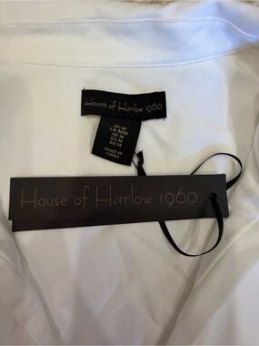 House of Harlow 1960 White Sleeveless Polo Bodysuit